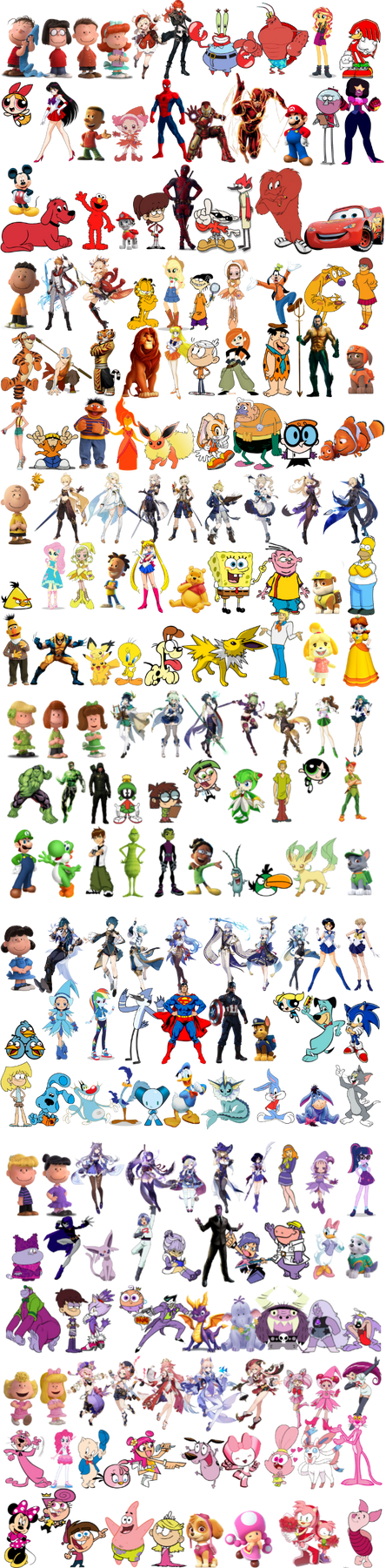 All Characters Color All Color Gang characters! by RexellPaulLopez08 on DeviantArt