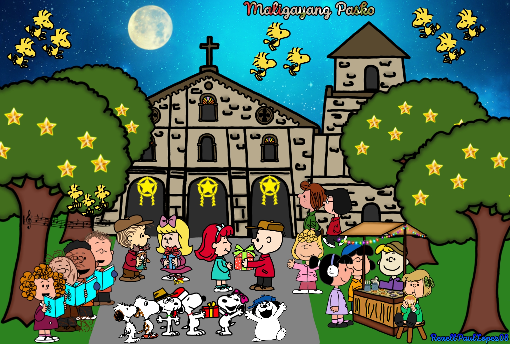 The Peanuts Gang celebrating Night Mass. by RexellPaulLopez08 on DeviantArt