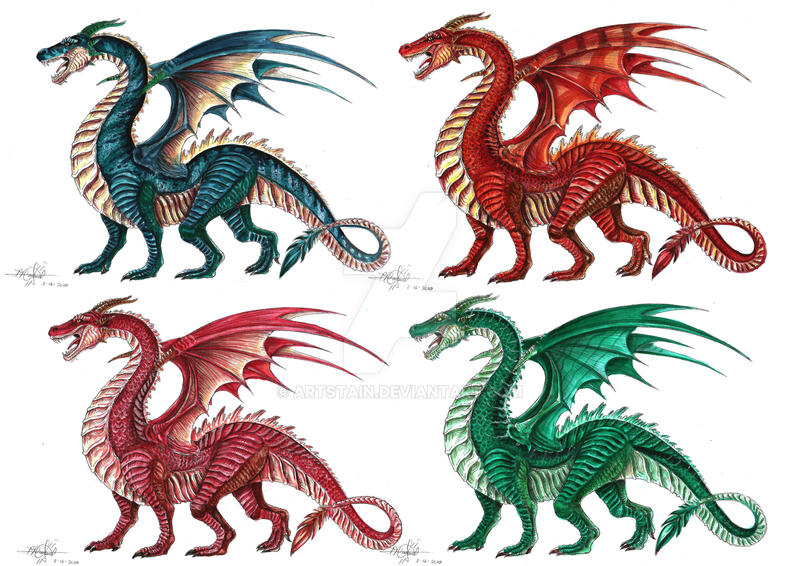 Dragon Colors by artstain on DeviantArt