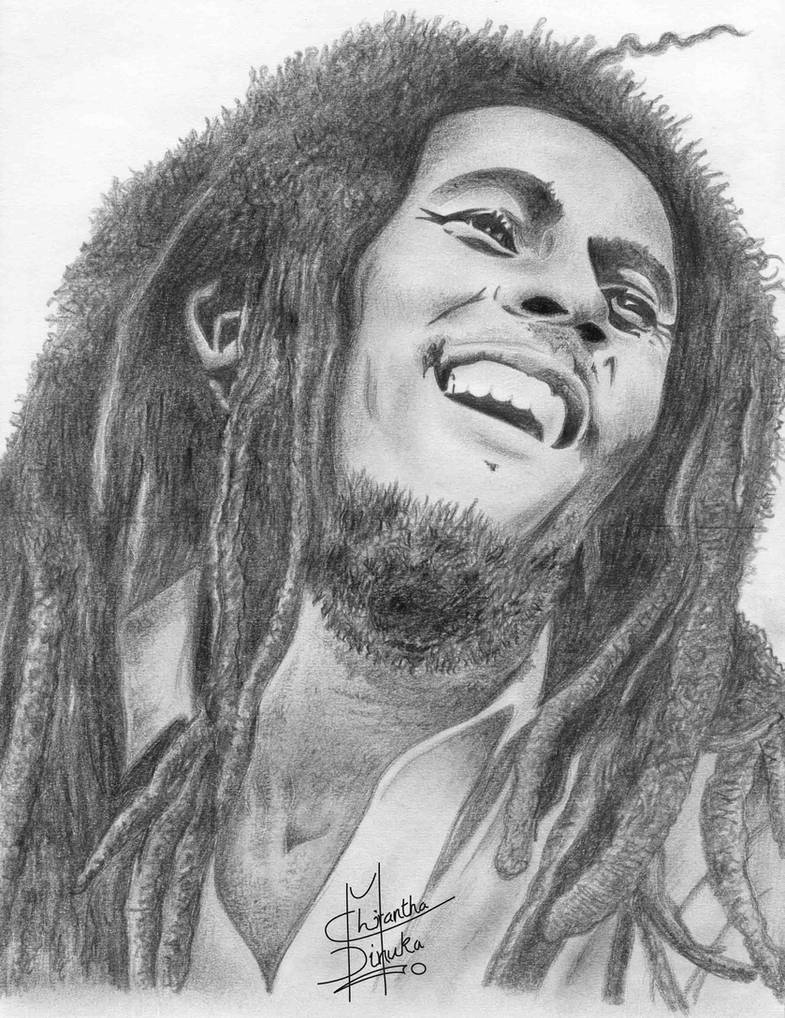 Bob marley drawing by chirantha on deviantart