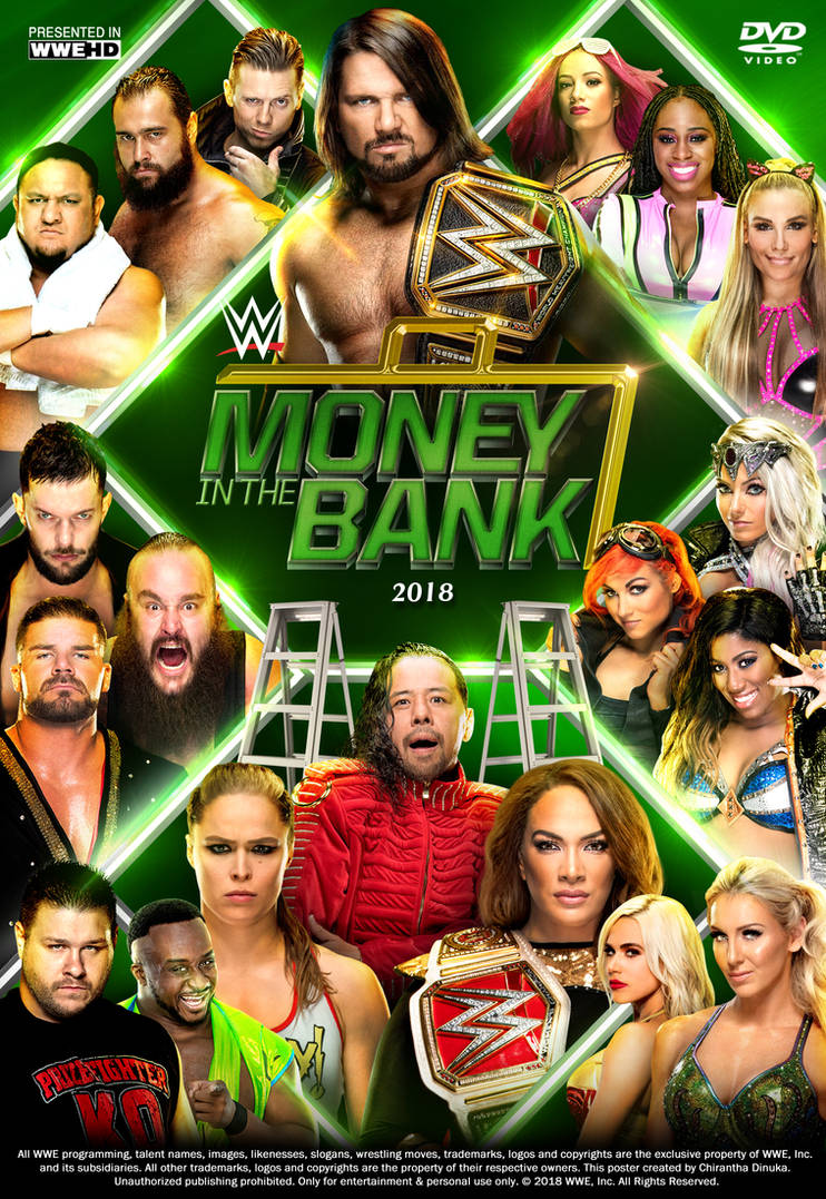 2018 bank 2018. WWE money in the Bank 2018. WWE money in the Bank. Money in the Bank poster.