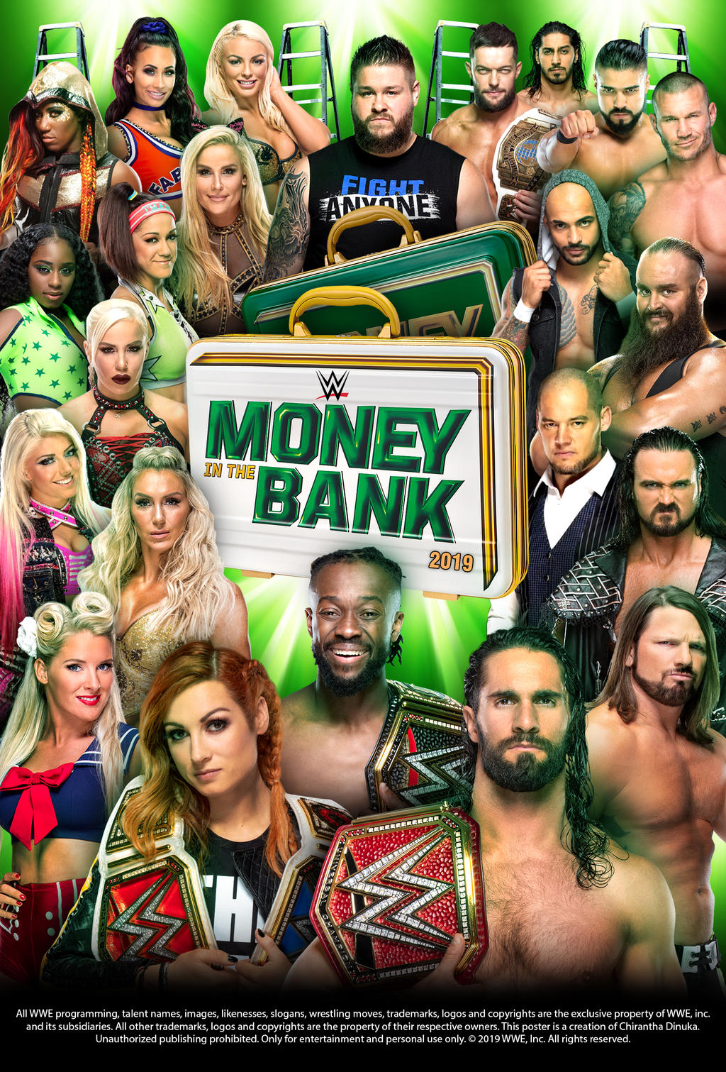 wwe money   bank  poster  chirantha  deviantart