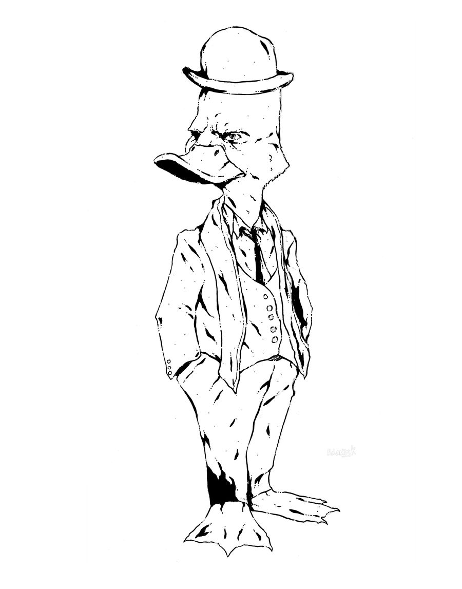 Howard the Duck inks by Marvelzukas on DeviantArt