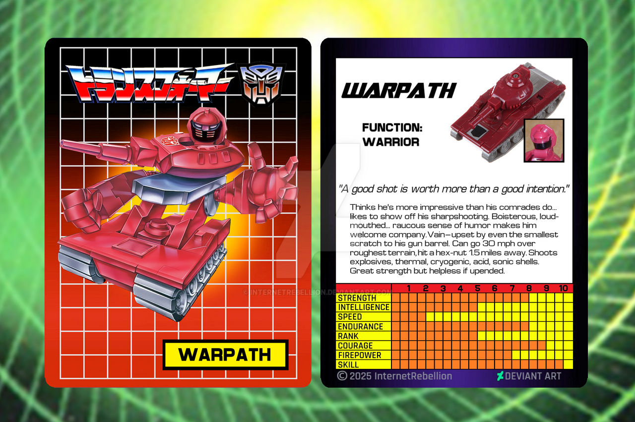 G1 WARPATH -Bearded Variety- Custom STAT card by InternetRebellion on ...