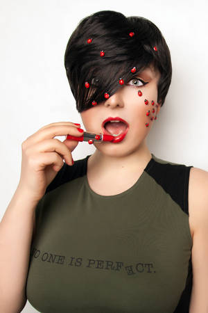 girl with bugs and lipstick by modelvaahtokaramelli girl with bugs and lipstick by modelvaahtokaramelli