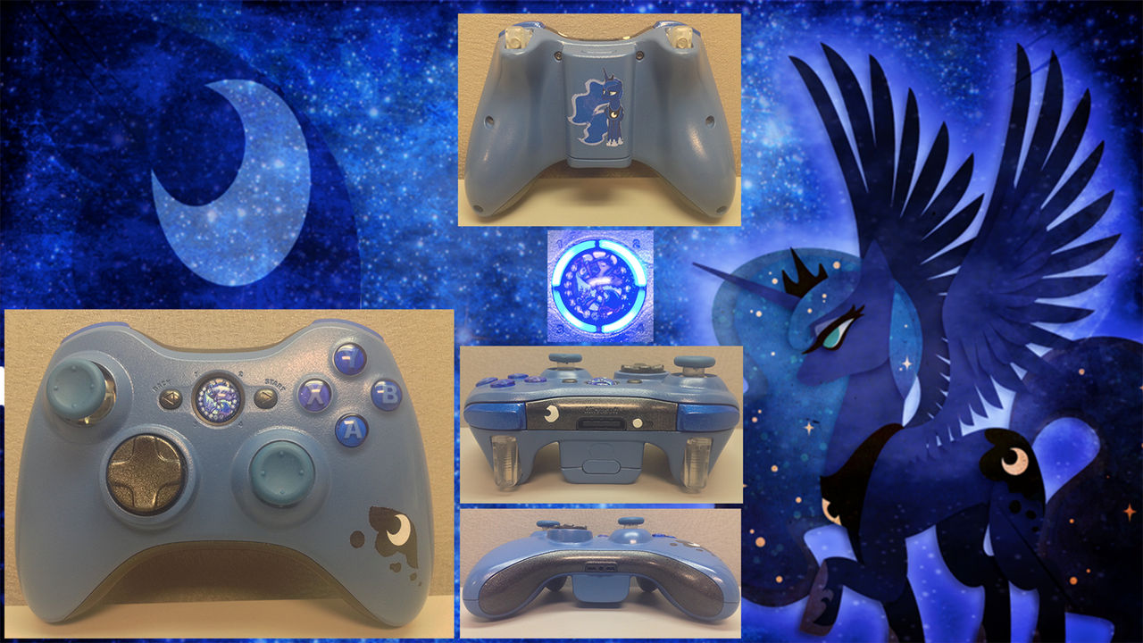 Princess Luna-Themed Xbox 360 Controller