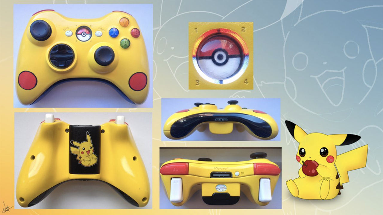 Pikachu Custom Xbox 360 Controller VERSION 2.0!!