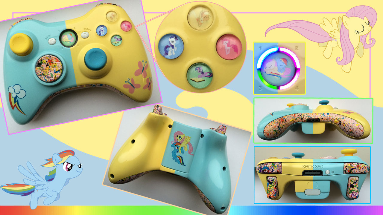 Rainbow Dash/Fluttershy X360 Custom Controller