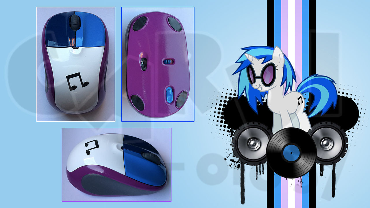 Custom Vinyl Scratch DJ Pon-3 Mouse (Logitech M305