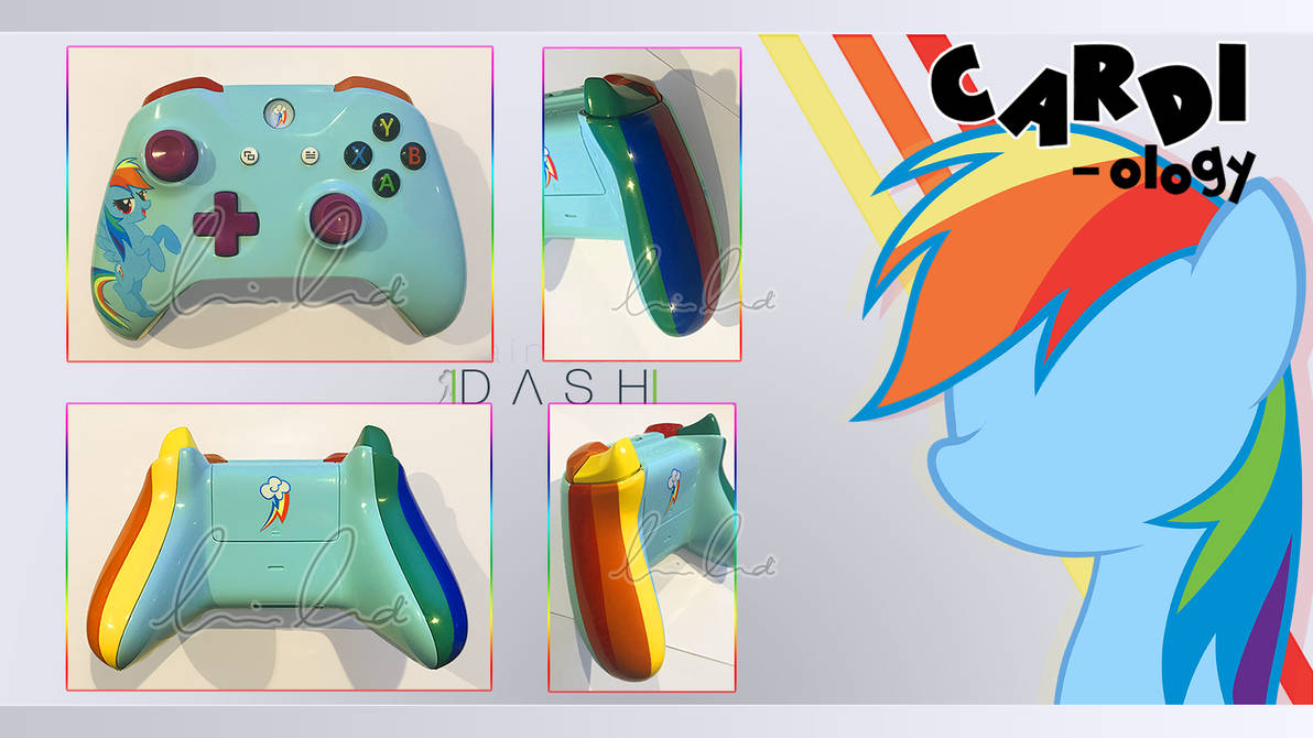Mlp Xbox Controller Custom Xbox One Controller Rainbow Dash MLP by CARDI-ology on DeviantArt