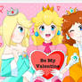 Be My Valentine - Peach, Daisy, and Rosalina