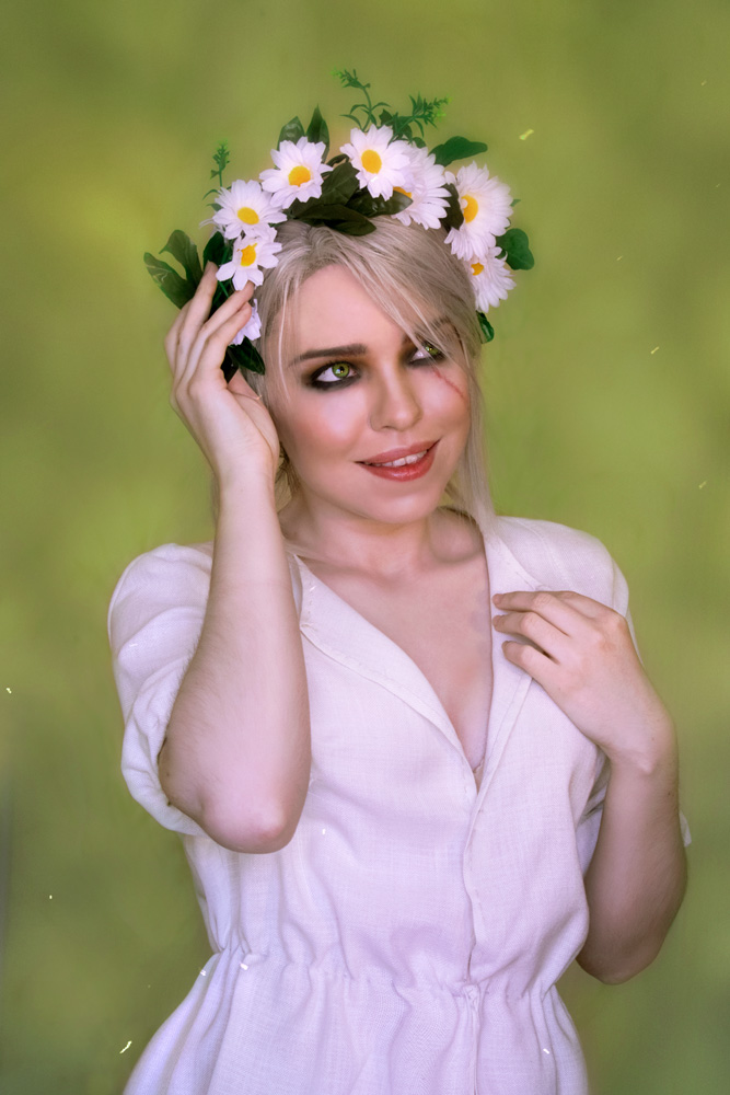 Ciri and flowers