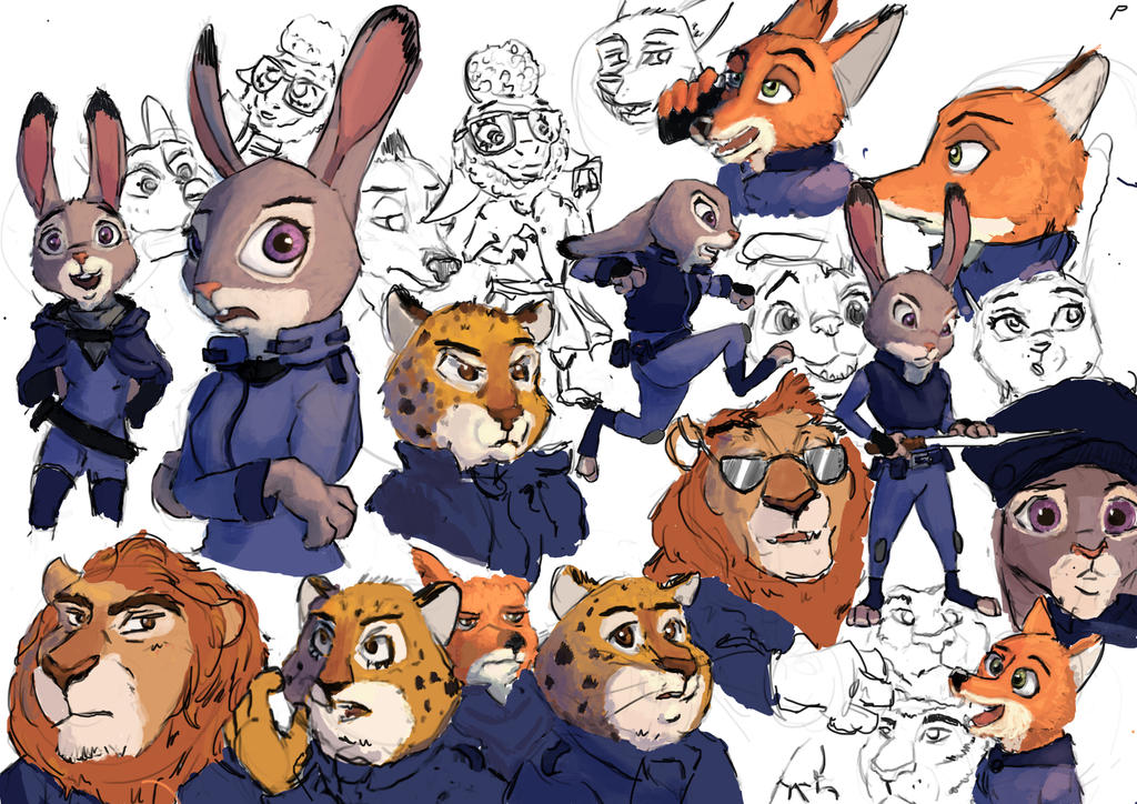 Zootopia Drawing Pattern More Zootopia Sketches! by Trenin on DeviantArt