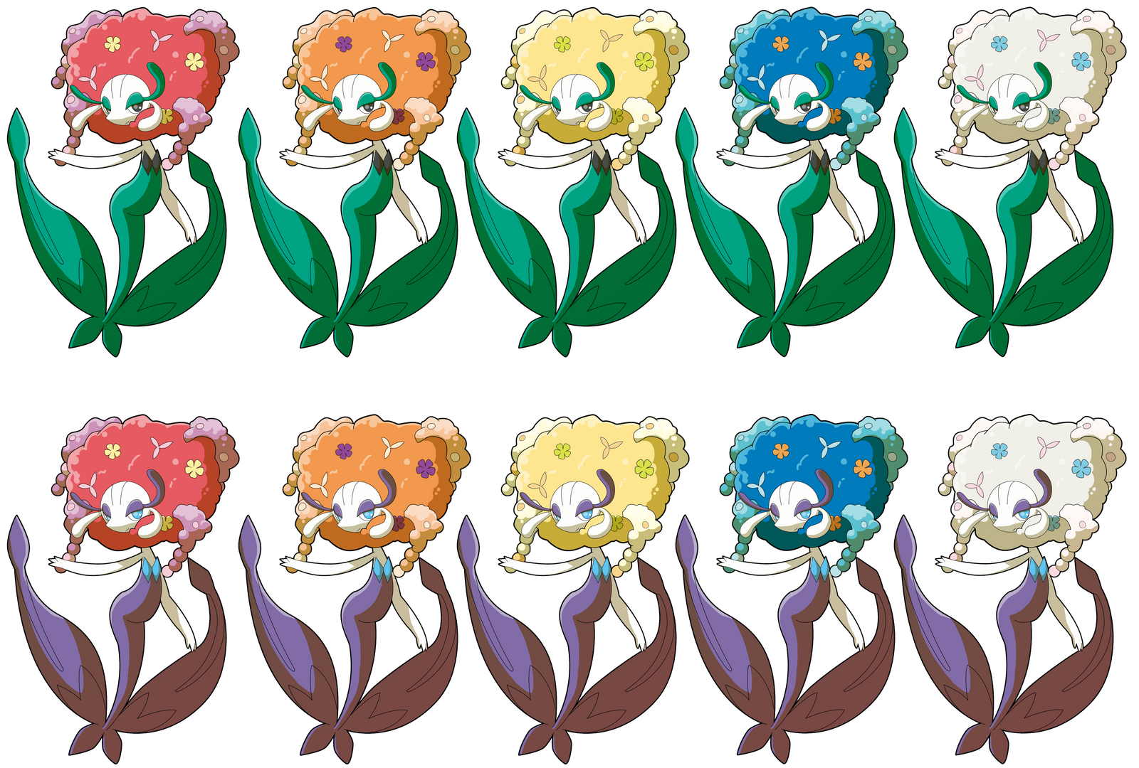 All Florges Colors by GeneralGibby on DeviantArt