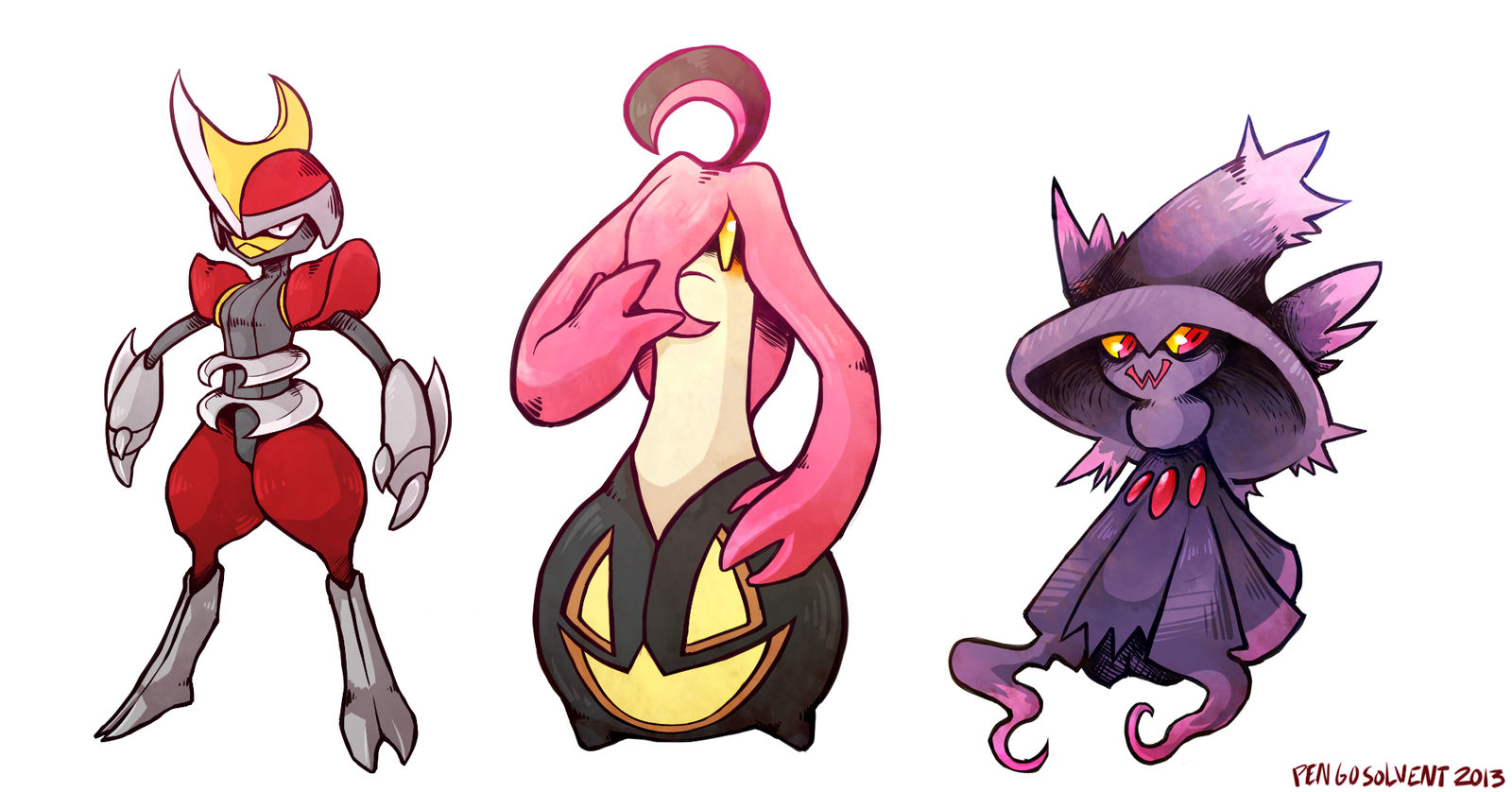 bisharp, gourgeist, mismagius by pengosolvent