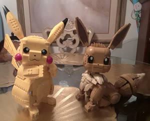 Jumbo Lego Pika and Eevee