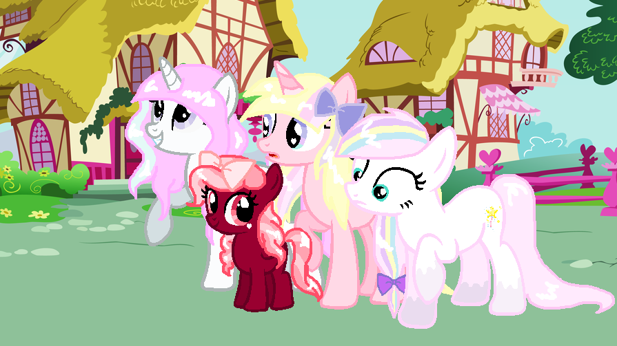 Three ponies and a filly move to Ponyville