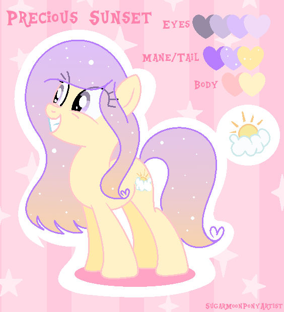 Precious Sunset Reference by SugarMoonPonyArtist on DeviantArt