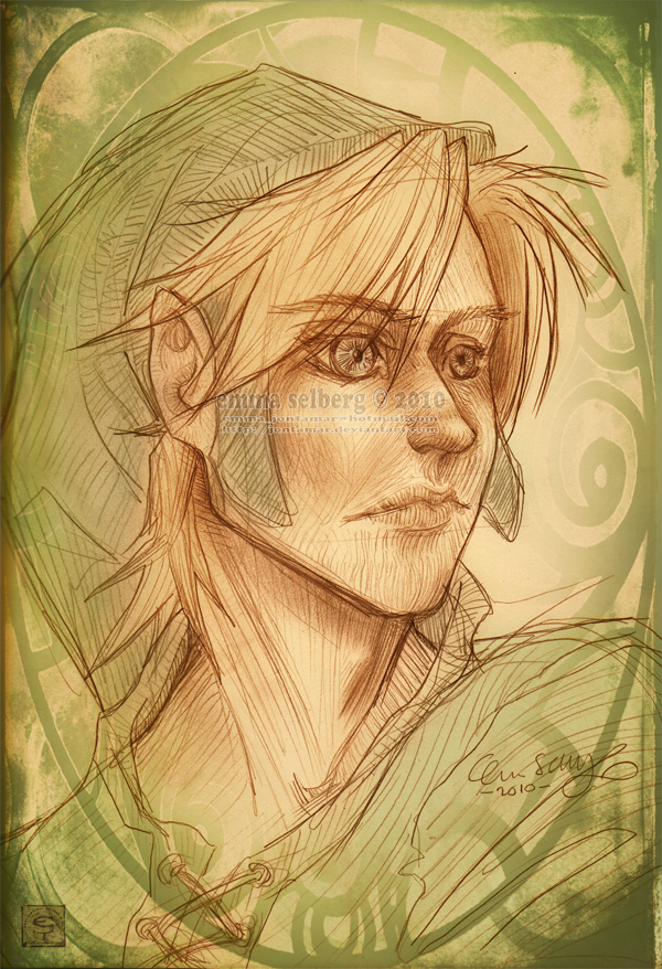 Pencilsketch of Link