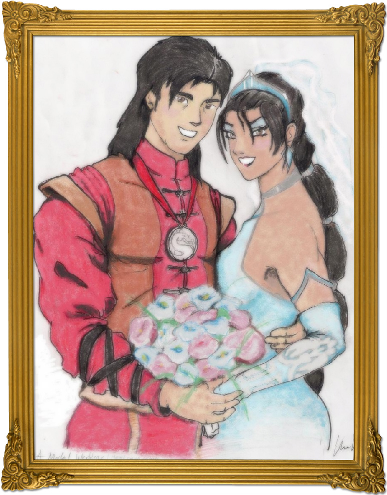 LiuXKitana: A Mortal Wedding Frame Portrait