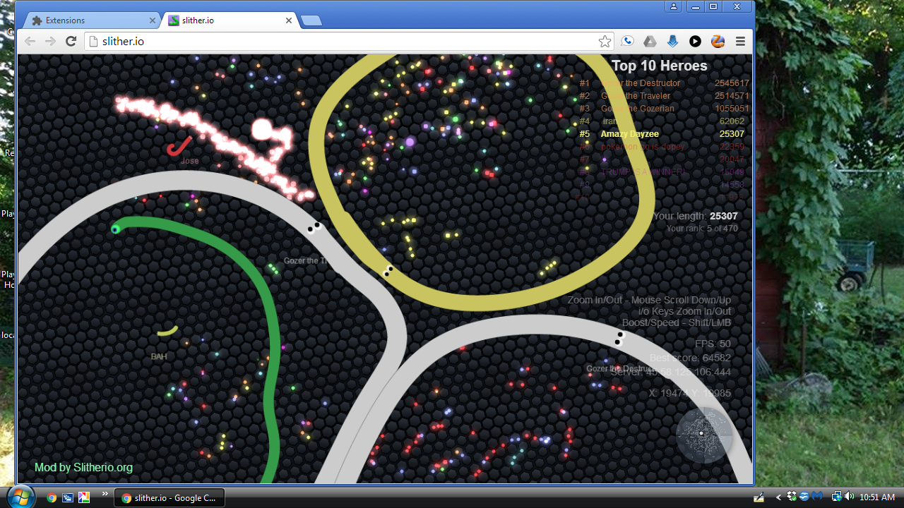 Gozers of Slither.io 3 - Over 2,500,000!!!!!!!!!!!