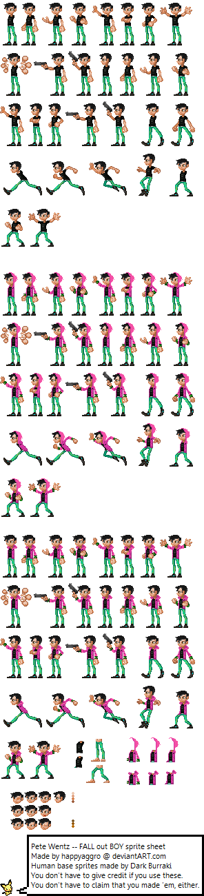 Pete Wentz Sprite Sheet