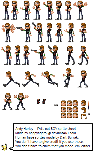 Andy Sprite Andy Hurley Sprite Sheet by HappyAggro on DeviantArt