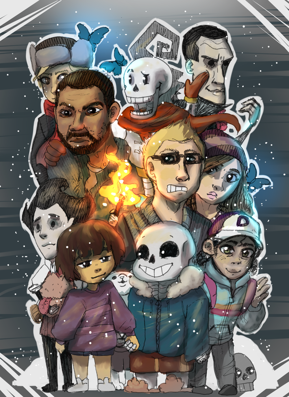 Undertale, walking dead, don't starve, until dawn