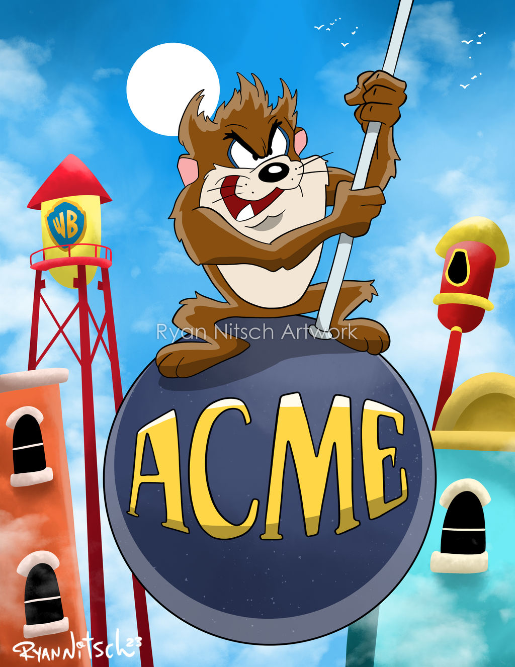 Taz on Wrecking Ball by RyanNitsch on DeviantArt