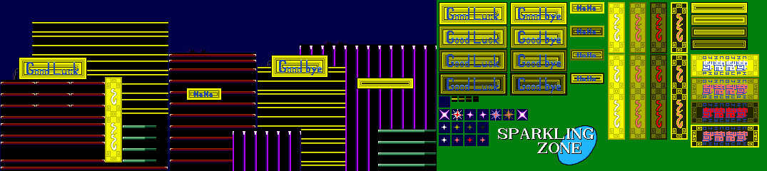 Sonic 1-Beta- Sparkling Zone Background+sprites