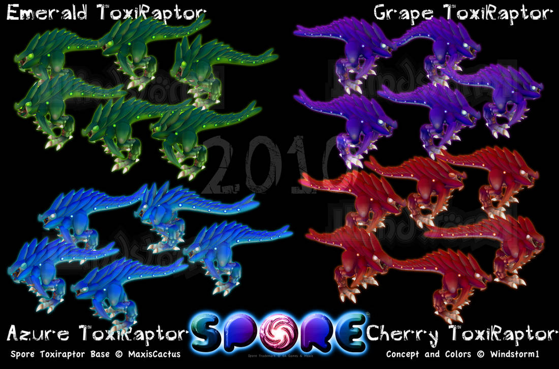 Spore-Toxiraptor Flavors by Windstorm1 on DeviantArt