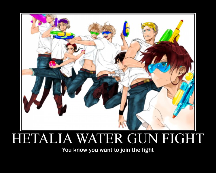 APH Poster: Water gun fight