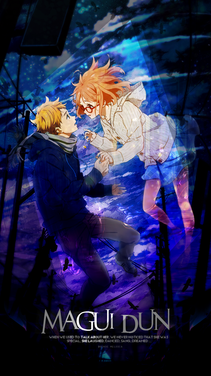 Kyoukai no Kanata - Mirai y Akihito [Wallpaper]