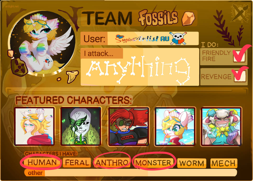 Team Fossil Art Fight 2025 by SuzieArtistAU on DeviantArt
