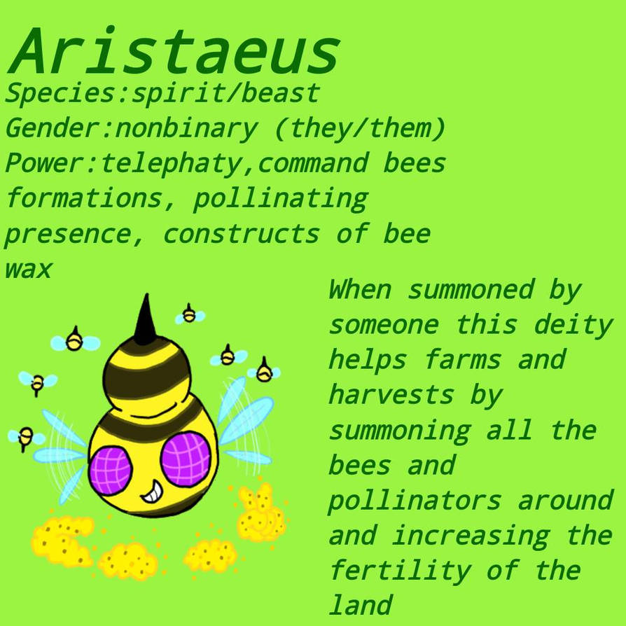 Aristae Insect Aristaeus the bee deity by Gugassauros2 on DeviantArt