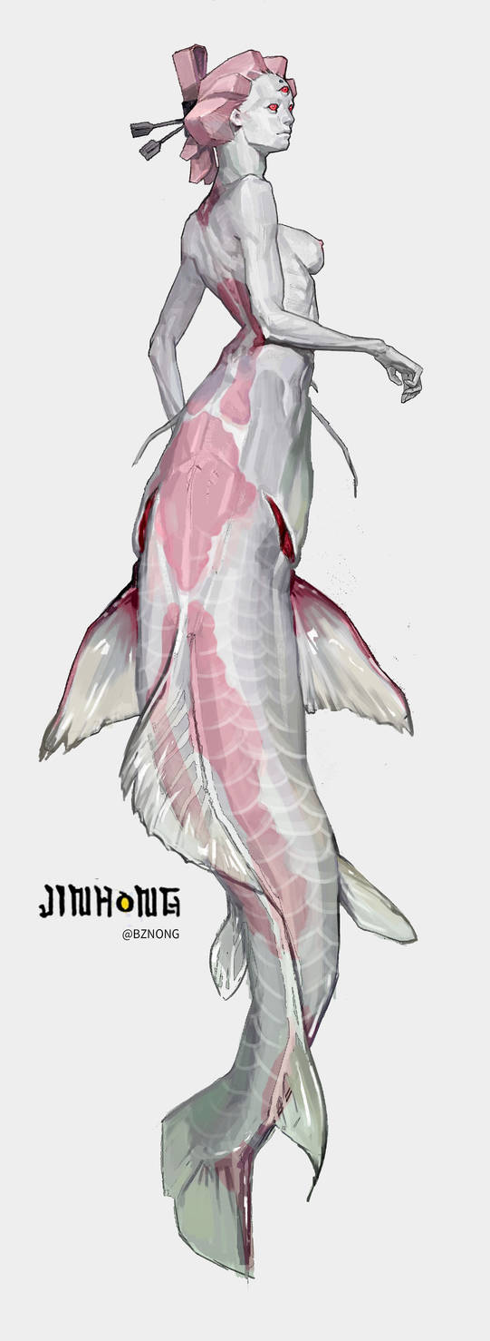 Albino Koi fish Mermaid