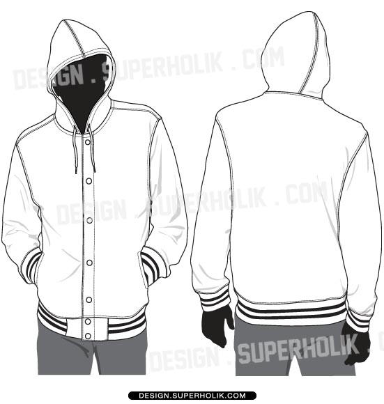 Hooded varsity jacket template by SUPERHOLIK on DeviantArt