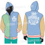 HOODED VARSITY JACKET TEMPLATE SET