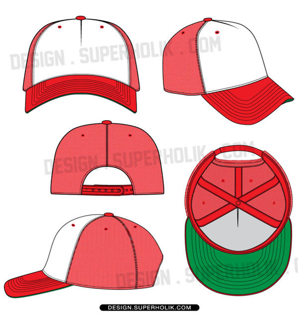 Trucker hat vector template by SUPERHOLIK on DeviantArt
