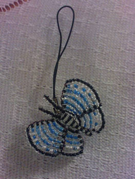 butterfly made in crystal beads