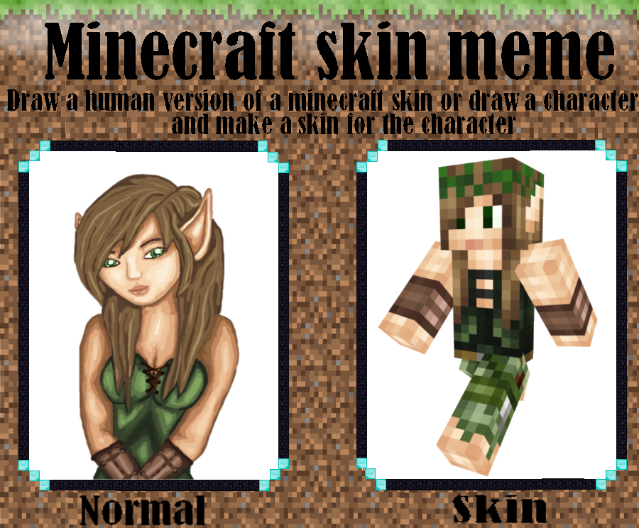 Minecraft skin meme forest elf