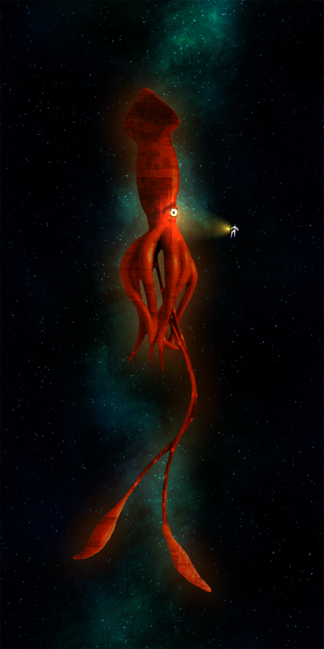 Space squid by DinowCookie on DeviantArt