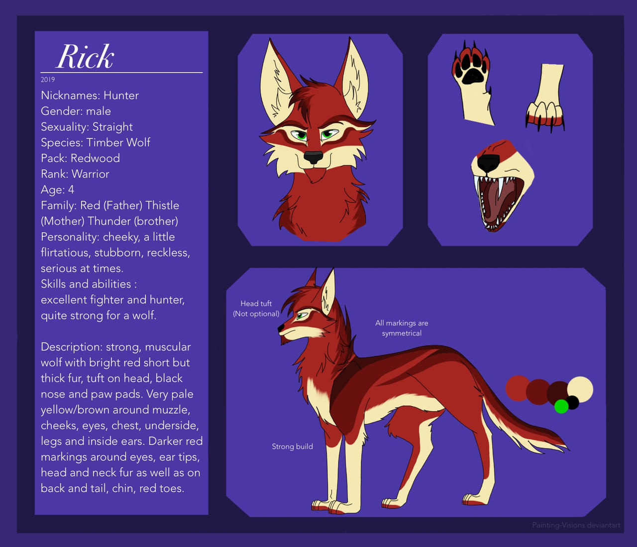 Rick Rig Sheet Rick reference sheet 2019 by Visarray on DeviantArt