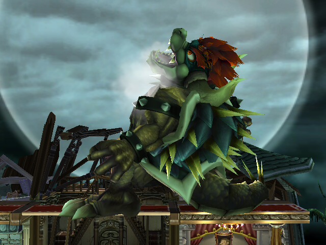 giga bowser howling the moon