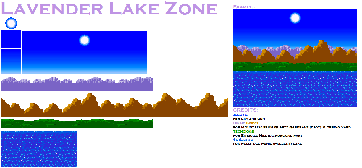 Lavender Lake Background Sheet