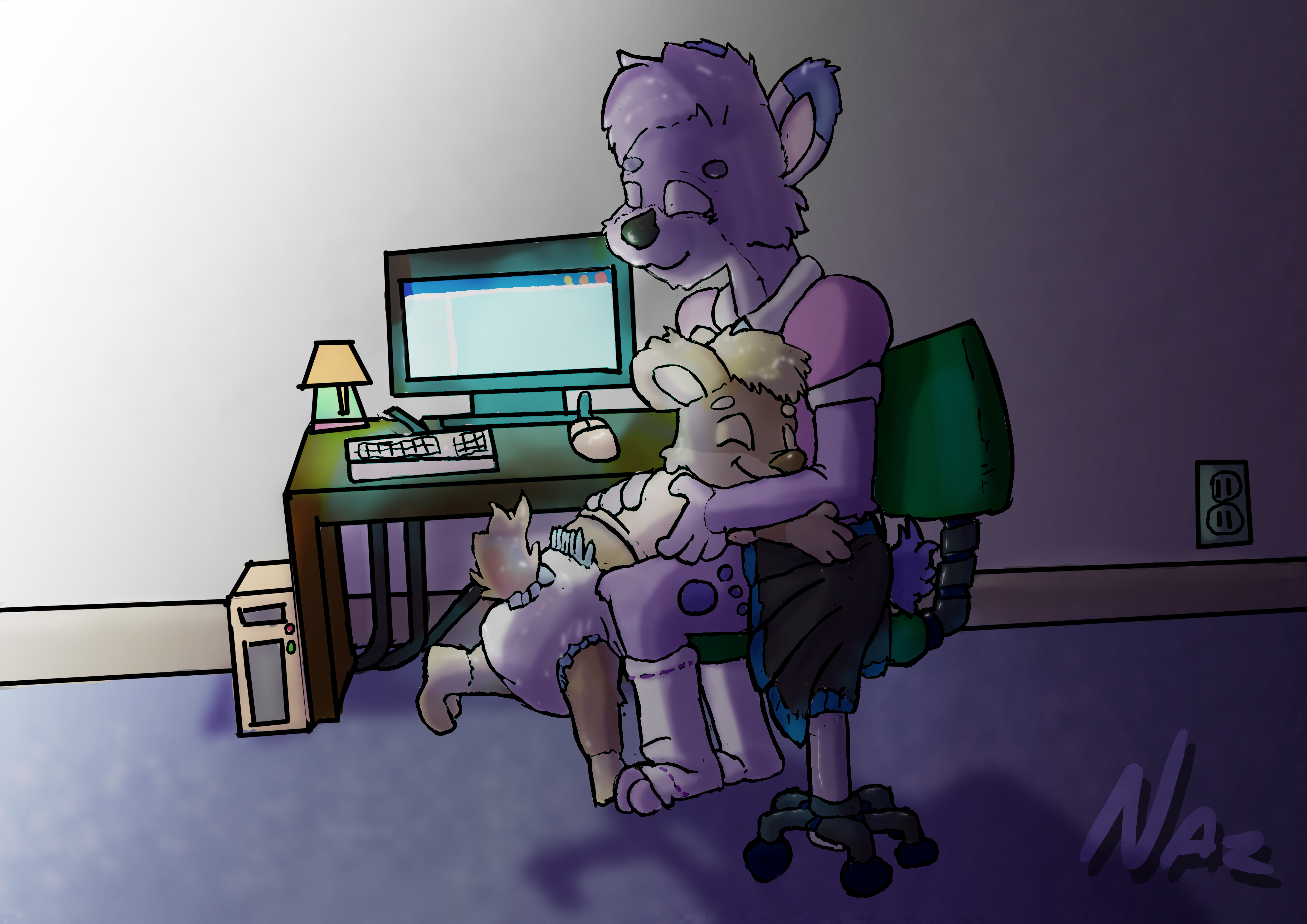 Computer Cannot Hug Computer Hugs -By Nazbatt- by DanielMania123 on DeviantArt