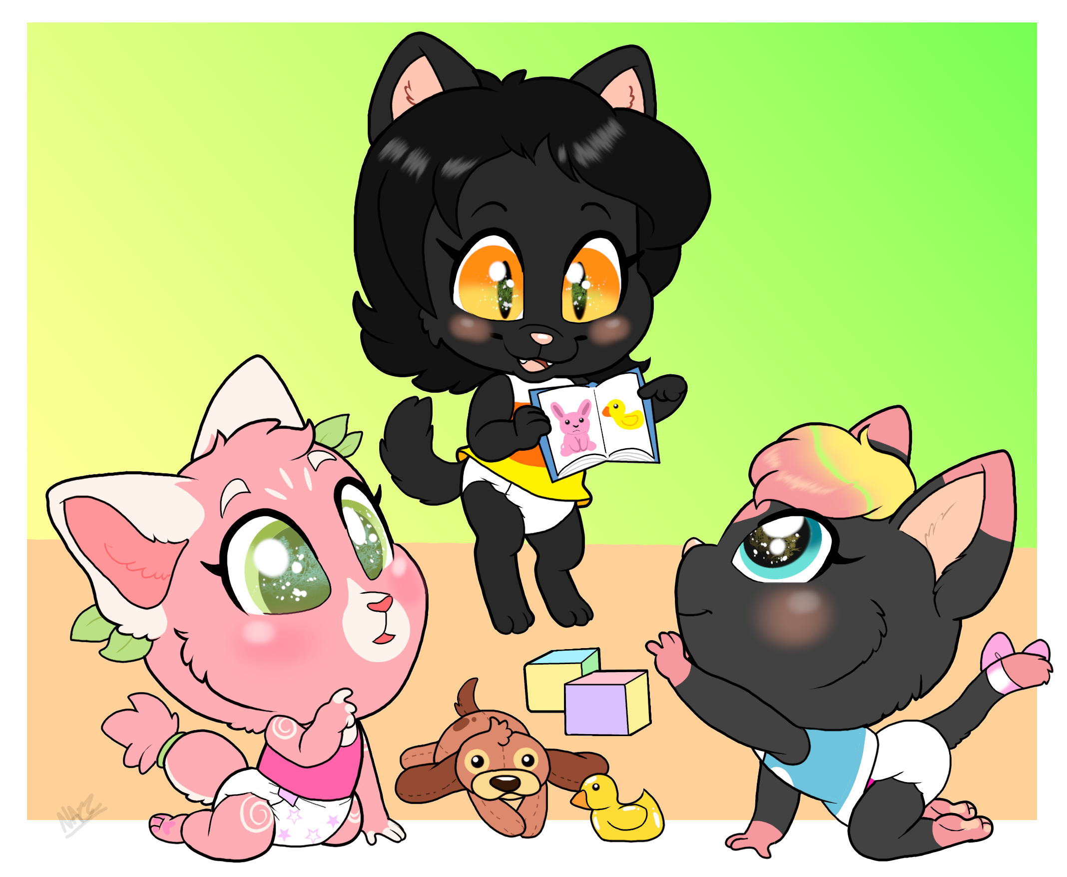 Baby Kitty Playdate -By NazzNikoNanuke- by DanielMania123 on DeviantArt