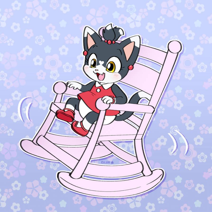 Rocking Chair Kitty -By StarryBlur- by DanielMania123 on DeviantArt