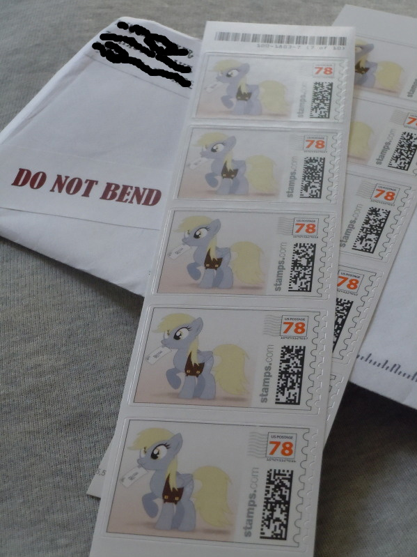 Derpy sent me Derpy stamps