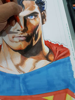 Superman commission WIP